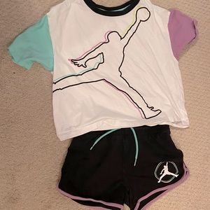 Girls Jordan 2 piece outfit